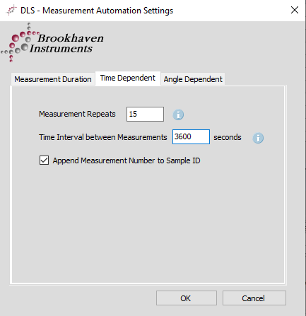 DLS_Measurement_automation_Time_Dependence_ measure once per 60 minutes for 15 hours